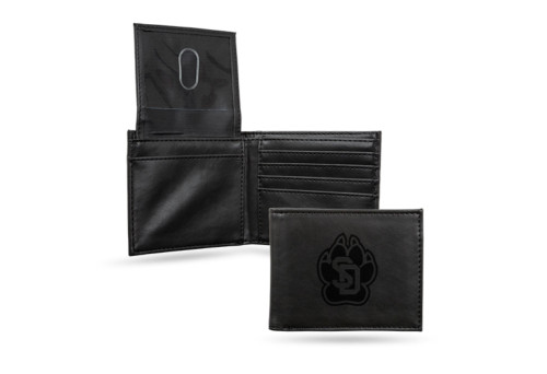 4" Black College South Dakota Coyotes Engraved Billfold Wallet - IMAGE 1