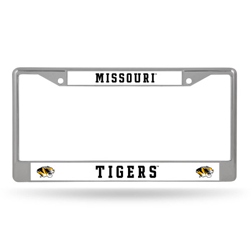 6" x 12" Silver Colored NCAA Missouri Tigers License Plate Cover - IMAGE 1