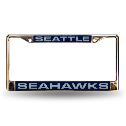6" x 12" Blue and Silver Colored NFL Seattle Seahawks License Plate Cover - IMAGE 1