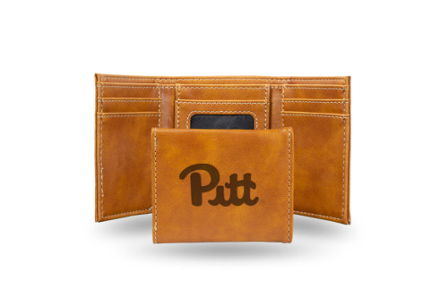 4" Brown College Pitt Panthers Trifold Wallet - IMAGE 1