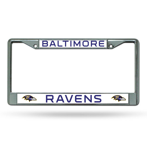 6" x 12" Blue and Silver Colored NFL Baltimore Ravens License Plate Cover - IMAGE 1