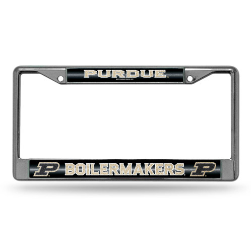 6" x 12" Black and Gold Colored College Purdue Boilermakers License Plate Cover - IMAGE 1