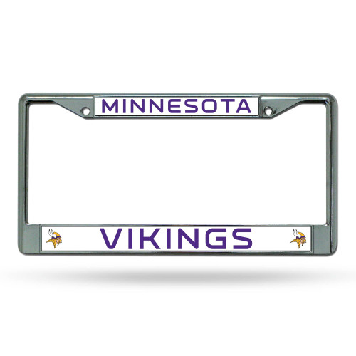6" x 12" Purple and White NFL Minnesota Vikings License Plate Cover - IMAGE 1