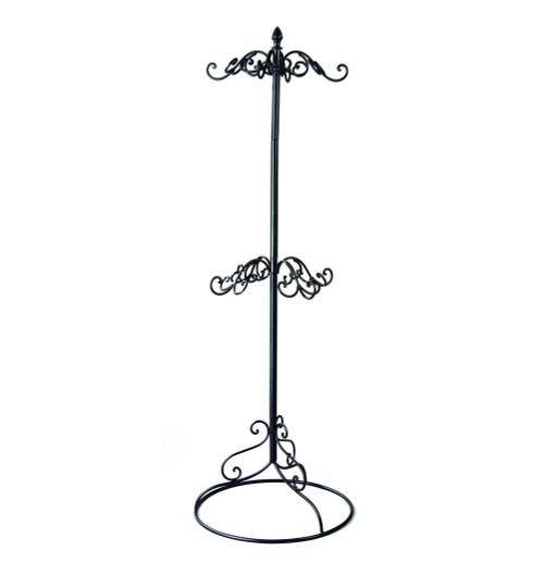 65" Black 2 Tier Scarf and Purse Display Tree Stand - IMAGE 1