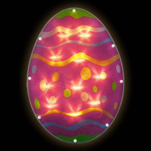 14" Battery Operated LED Lighted Easter Egg Window Silhouette - IMAGE 1
