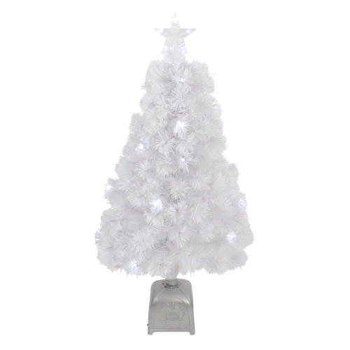 3' Pre-Lit LED Color Changing White Fiber Optic Artificial Christmas Tree - IMAGE 1