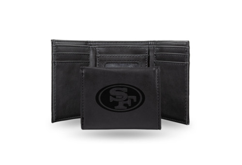4" Black NFL San Francisco 49ers Trifold Wallet - IMAGE 1