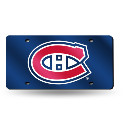 6" x 12" Navy Blue and Red NHL Montreal Canadiens Tag - IMAGE 1