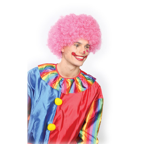 Pink Tall Curly Halloween Wig Costume Accessory- One Size Fits Most - IMAGE 1