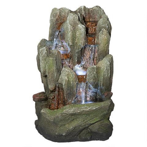 14.5" Lost Falls Cascading Waterfall Illuminated Tabletop Fountain - IMAGE 1
