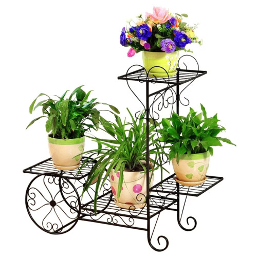 27.5" Multi Level Four Tier Outdoor Patio Garden Plant Stand - IMAGE 1