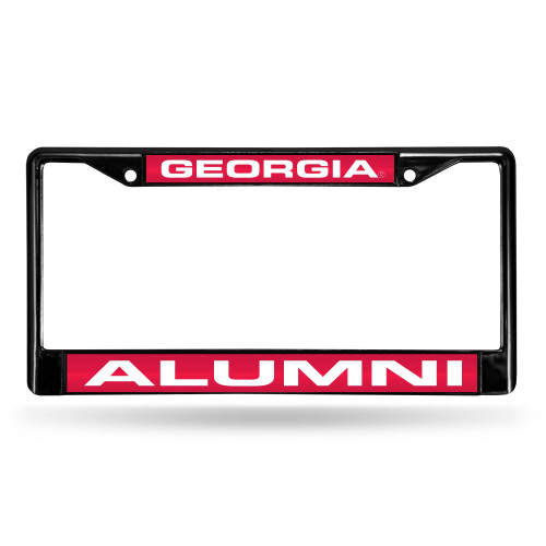 6" x 12" White and Red College Georgia Bulldogs License Plate Cover - IMAGE 1