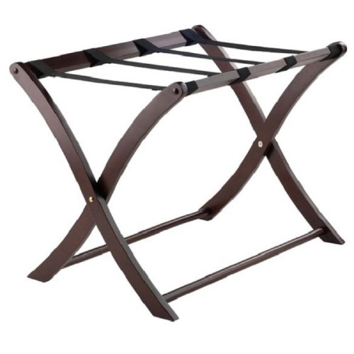 26.50” Cappuccino Brown and Black Luggage Rack - IMAGE 1