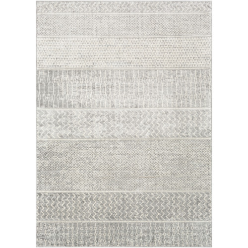 8.8' x 12.25' Contemporary Style Beige and Gray Rectangular Area Throw Rug - IMAGE 1