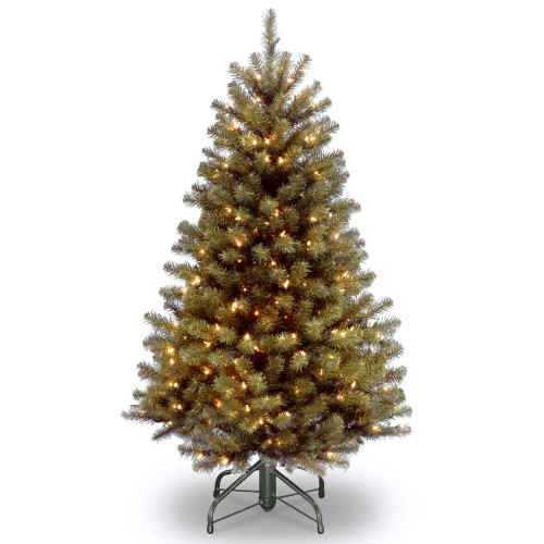 5’ Pre-Lit Full North Valley Spruce Artificial Christmas Tree, Clear Lights - IMAGE 1