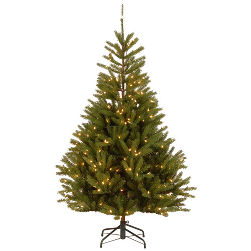7.5’ Pre-Lit Medium Topeka Spruce Artificial Christmas Tree, Clear LED Lights - IMAGE 1