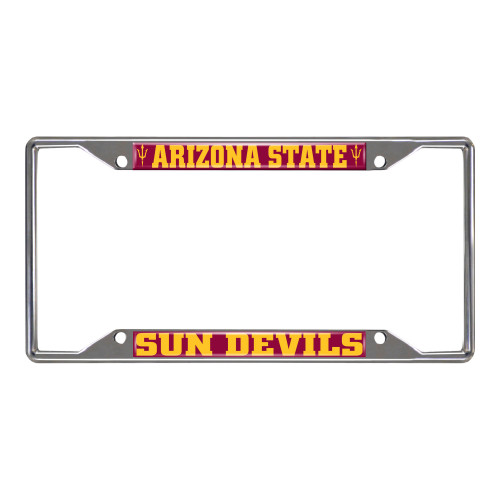 NCAA Arizona State University Sun Devils Chrome License Plate Frame - IMAGE 1