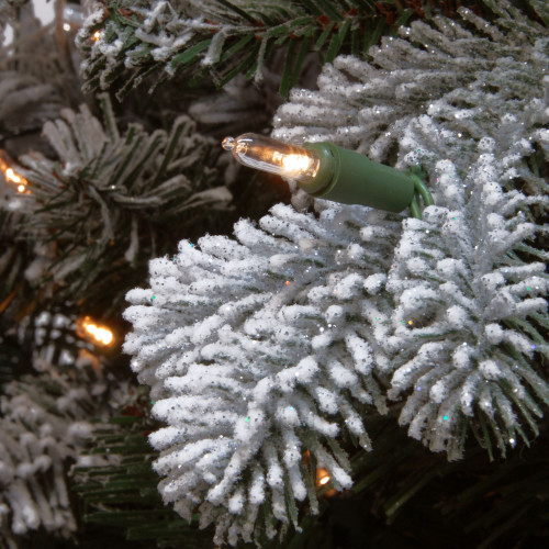 9 ft. Pre-Lit Snowy Sheffield Spruce Garland with LED Lights, Plug-In main image 1