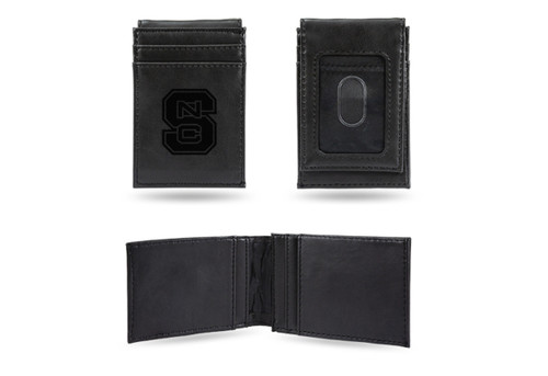 4" Black College North Carolina State Wolfpack Front Pocket Wallet - IMAGE 1