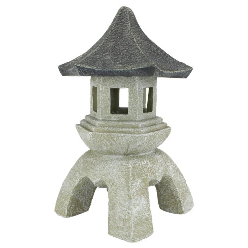 Asian Temple Pagoda Lantern Outdoor Garden Statue - 17.5" - IMAGE 1