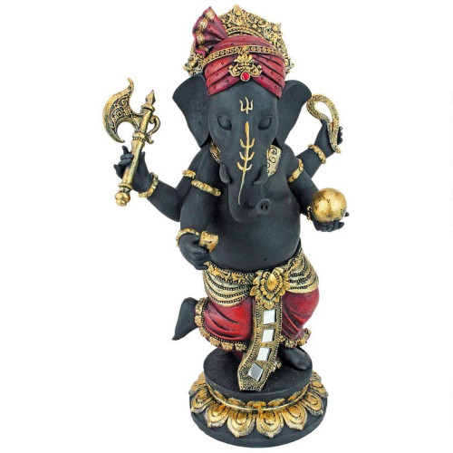 12.5" Standing Lord Ganesha Elephant Outdoor Garden Statue - IMAGE 1