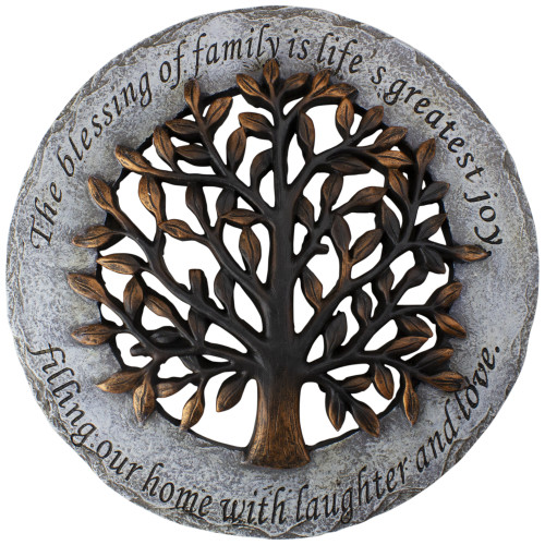 The Blessing of Family Decorative Tree Spring Outdoor Garden Patio Stepping Stone 12" - IMAGE 1