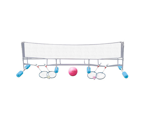 90" Blue and Gray Water Volleyball and Badminton Combo Game - IMAGE 1