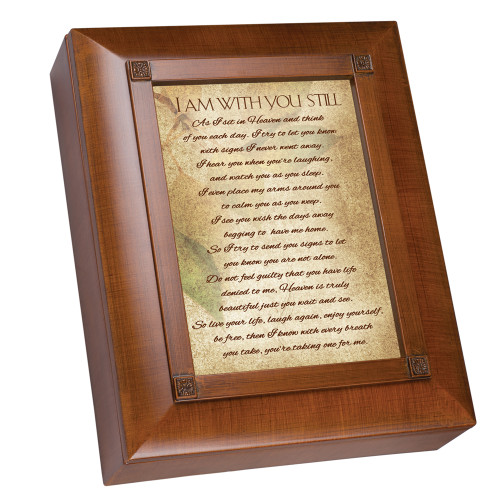 I Am Still With You in Every Breath Poem Remembrance Keepsake Box - 9.5 - Brown - IMAGE 1