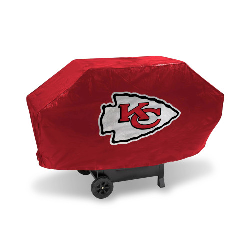 68" x 35" Red and White NFL Kansas City Chiefs Deluxe Outdoor Grill Cover - IMAGE 1