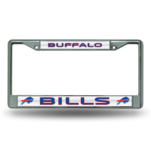 6" x 12" White and Blue NFL Buffalo Bills License Plate Cover - IMAGE 1