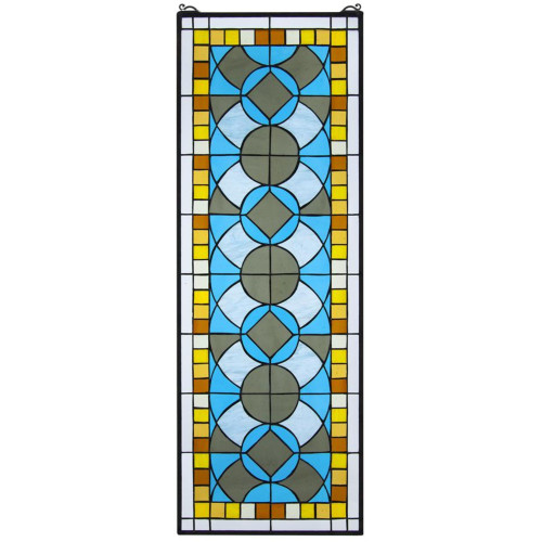 Boundless Rhythm Tiffany-Style Stained Glass Window Panel - 40" - Multi-Color - IMAGE 1