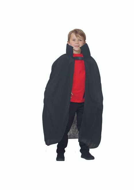 Black Vampire Cape Children's Halloween Costume - Medium - IMAGE 1