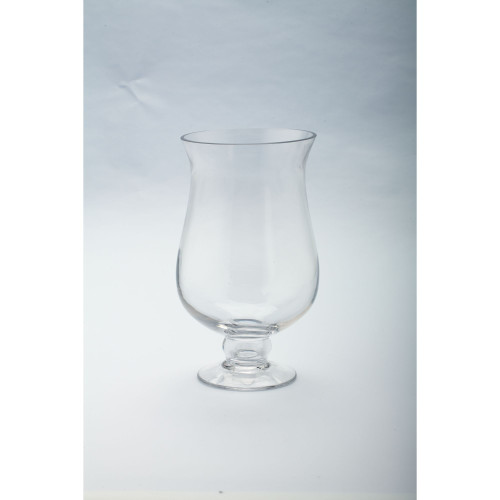 8” Pedestal Hurricane Handblown Glass Votive Candle Holder - IMAGE 1