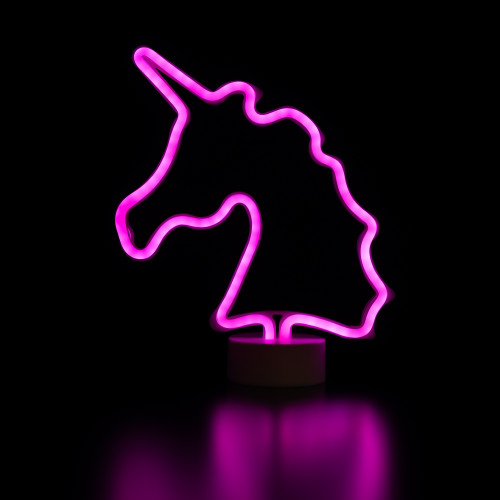 LED Unicorn Neon Table Light - 11" - Pink - IMAGE 1