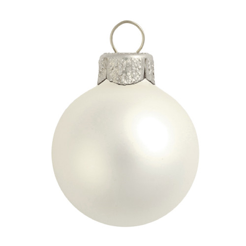 12ct Silver Matte Finish Glass Christmas Ball Ornaments 2.75" (70mm) - IMAGE 1