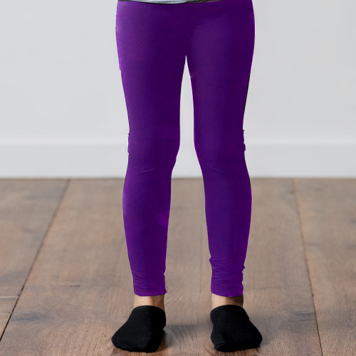 Toddler's Halloween Costume Footless Tights - 3-4T - Purple - IMAGE 1