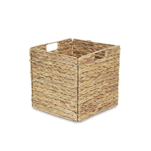 12" Brown Square Foldable Storage Basket with Handle - IMAGE 1