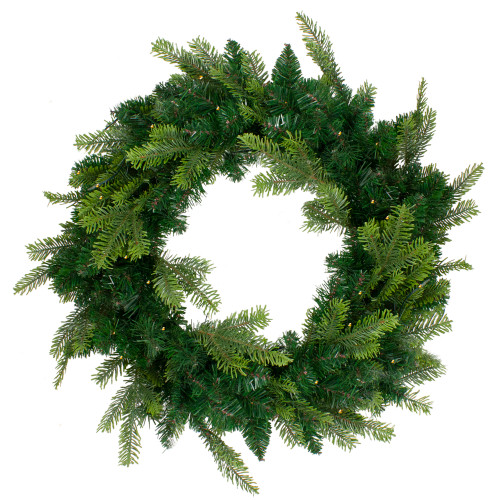 Pre-Lit Woodcrest Pine Artificial Christmas Wreath - 36" - Clear Lights - IMAGE 1