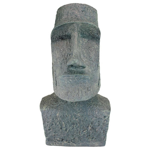 9" Easter Island Ahu Akivi Moai Monolith Outdoor Garden Statue - IMAGE 1