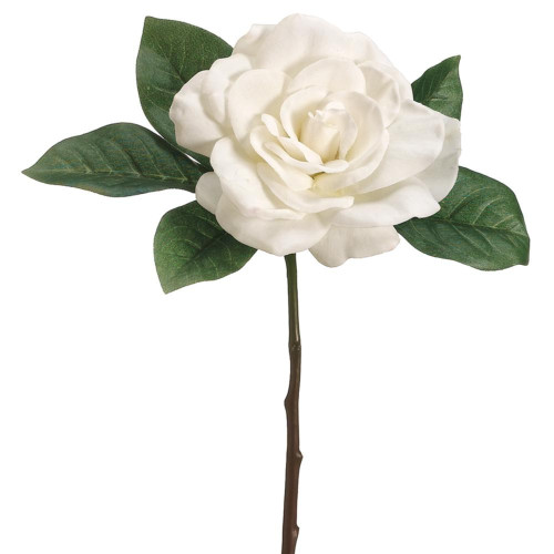 Gardenia Artificial Floral Pick Spray - 11" - Cream - IMAGE 1
