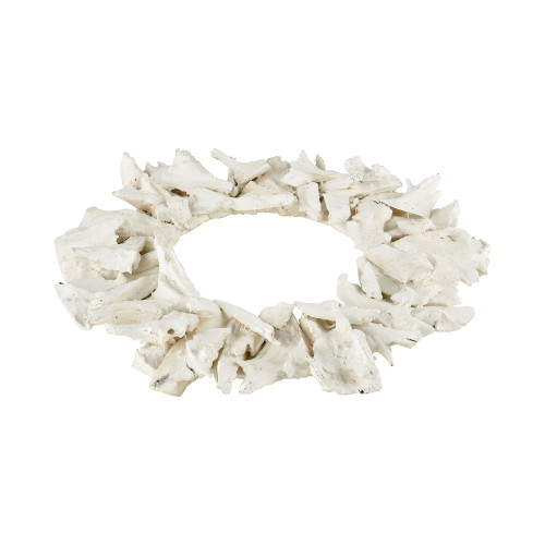 Solid Kringle Artificial Wreath - White - 33-Inch - IMAGE 1