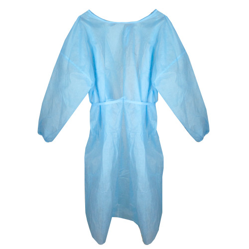 Blue Personal Protection Isolation Disposable Cap, Gown and Booties - Size Large - IMAGE 1