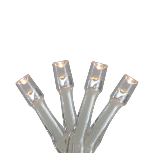 LED Christmas Light Set - Warm White - 5' Silver Wire - 15ct - IMAGE 1