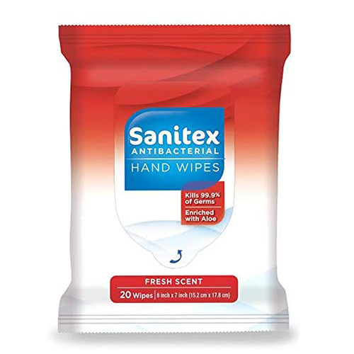 Sanitex 20 Count Antibacterial Hand Wipes (Case of 24) - IMAGE 1