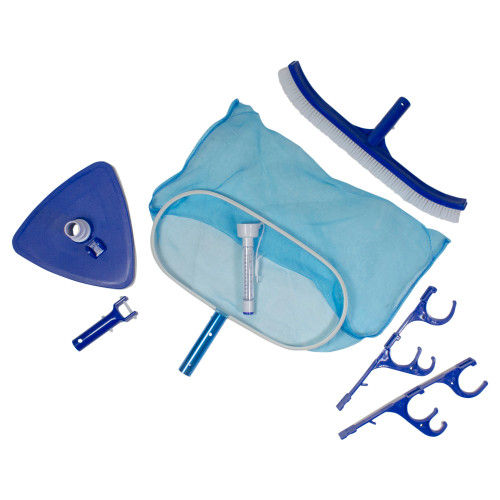 6-Piece Blue Assorted Pool Maintenance Cleaning Kit - IMAGE 1