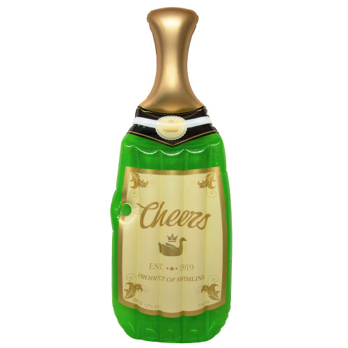 94" Green and Gold Champagne Swimming Pool Float - IMAGE 1