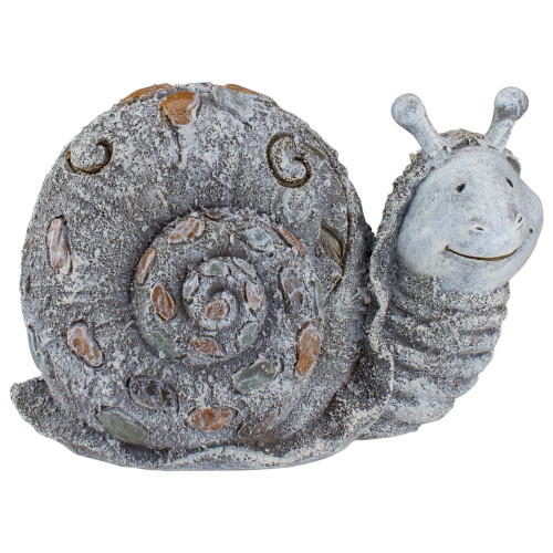5.75" Pebble Snail Outdoor Garden Statue - IMAGE 1