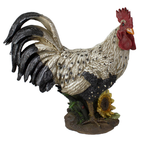 17" Standing Rooster Outdoor Garden Statue - IMAGE 1