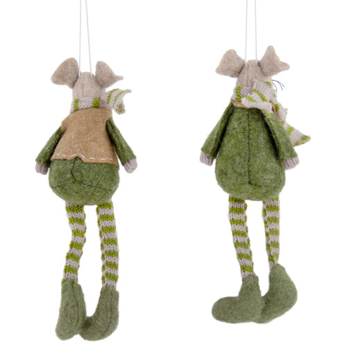 Set of 2 Boy & Girl Mice Christmas Ornaments 7.5" | Christmas Central