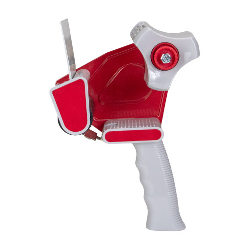 10" Red and Gray One Handed 3 Inch Packing Tape Gun - IMAGE 1